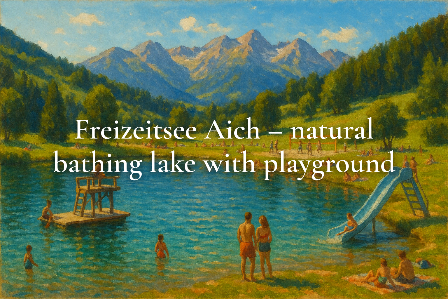 Freizeitsee Aich – natural bathing lake with playground