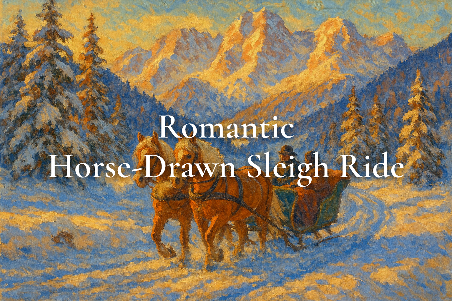 Romantic Horse-Drawn Sleigh Ride