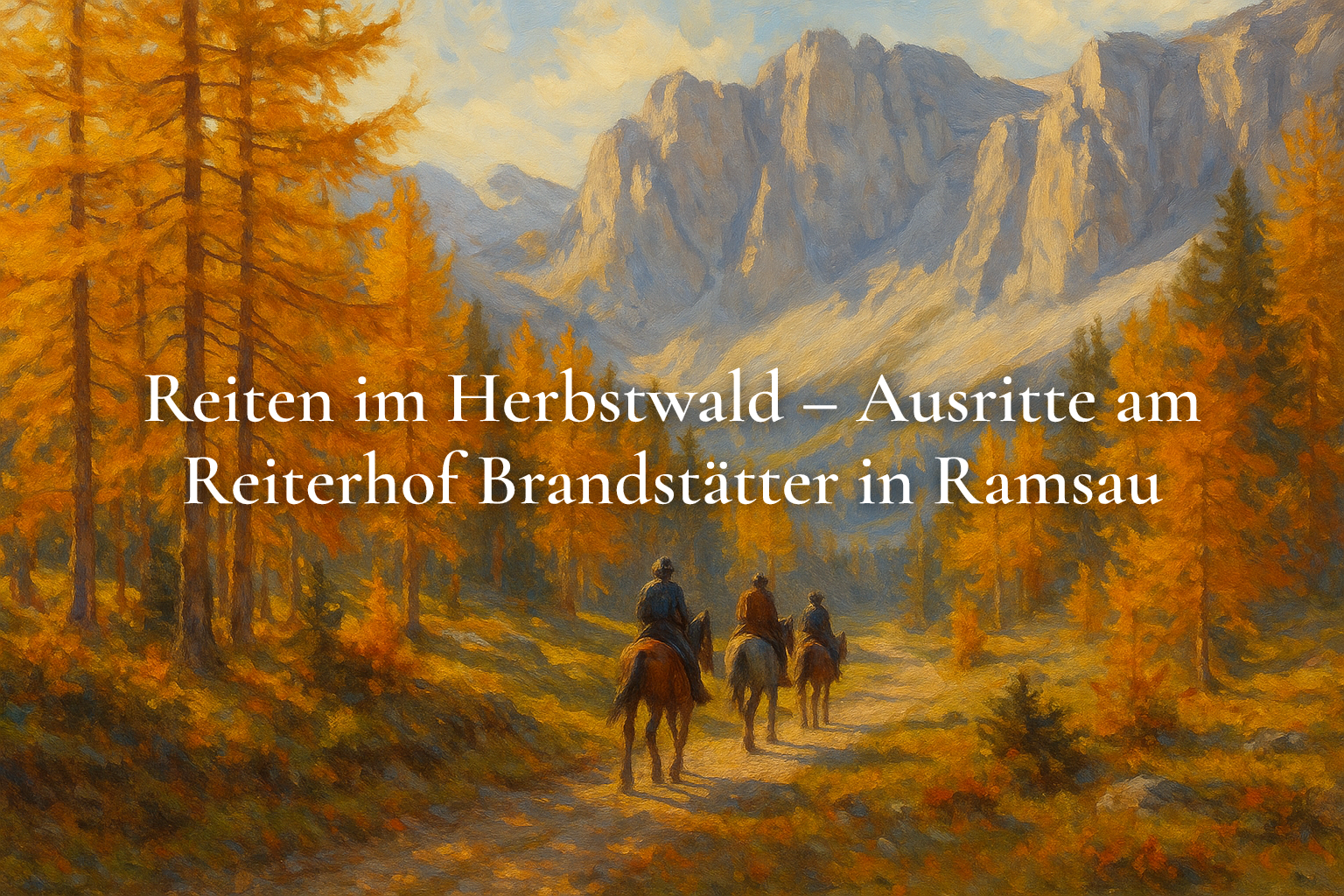 Reiten im Herbstwald – Ausritte am Reiterhof Brandstätter in Ramsau