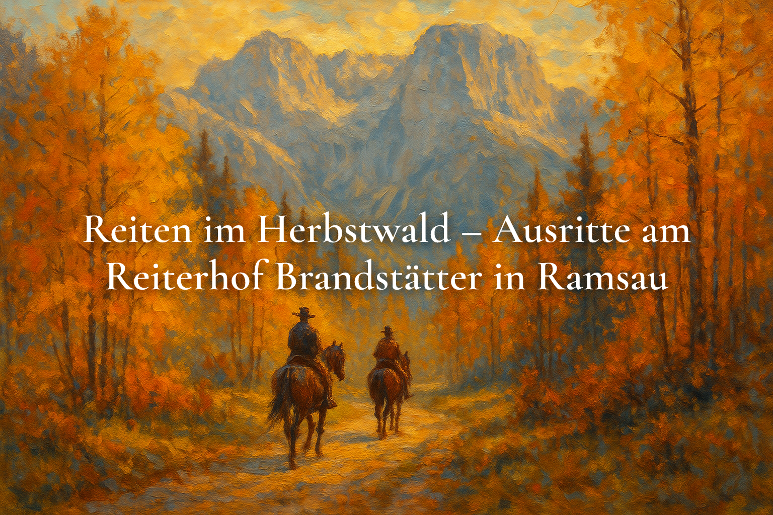 Reiten im Herbstwald – Ausritte am Reiterhof Brandstätter in Ramsau