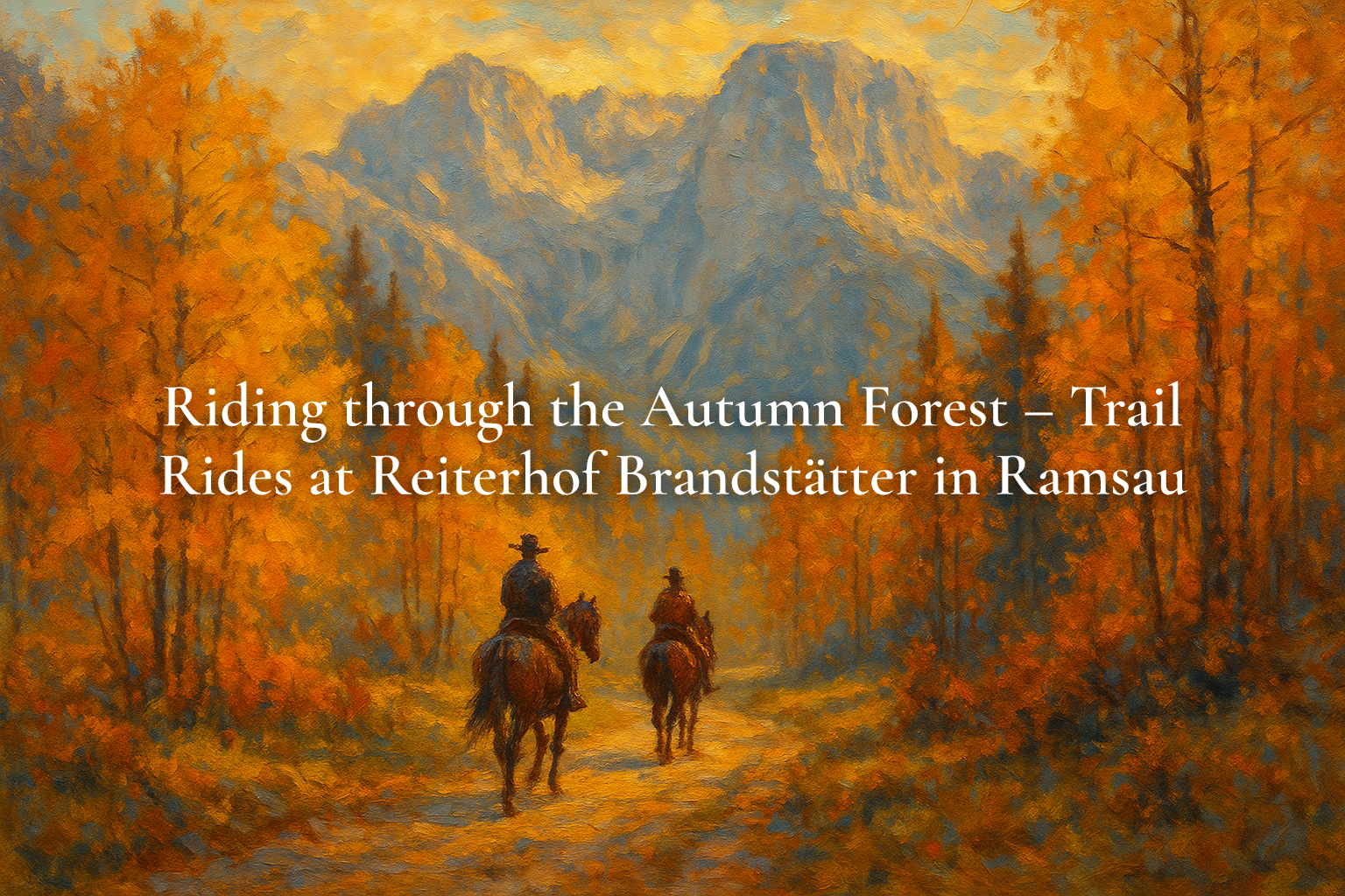 Riding through the Autumn Forest – Trail Rides at Reiterhof Brandstätter in Ramsau